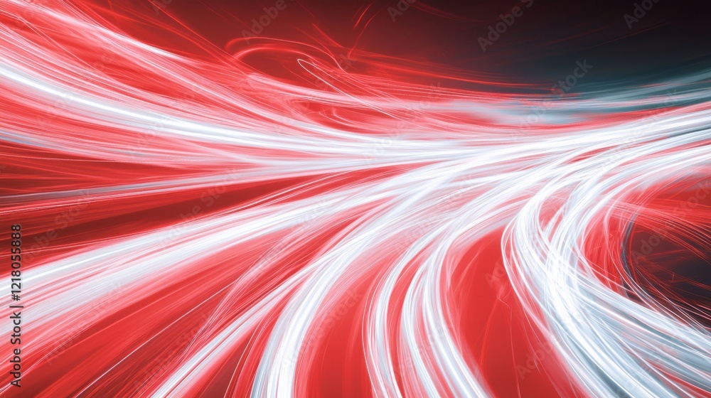 Poster dynamic abstract light trails dark gradient background artistic visuals energetic motion glowing pat