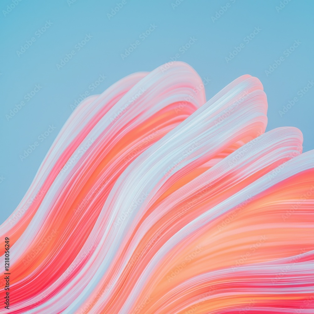 Poster dynamic flowing patterns of abstract white and magenta streaks modern artistic vibe digital artwork 