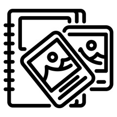 Photo album glyph icon