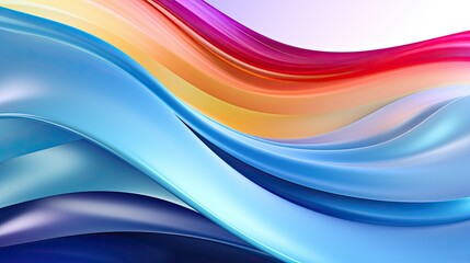 Abstract flowing waves in vibrant colors create a dynamic visual effect.