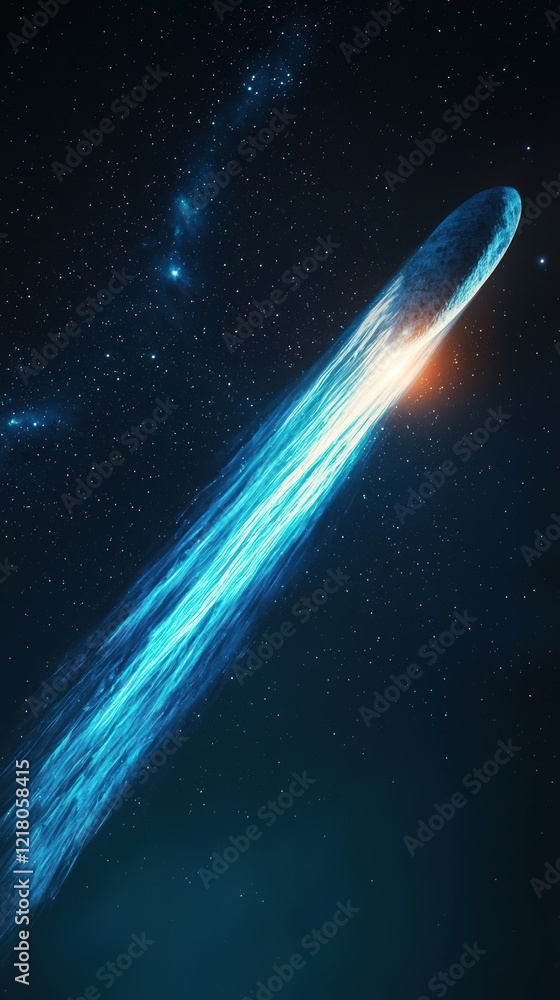 Aufkleber epic comet display deep space celestial event cosmic environment astrophysical viewpoint glowing bea