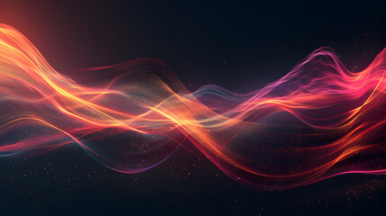 Obraz premium Abstract waves of color and light create a dynamic visual effect.