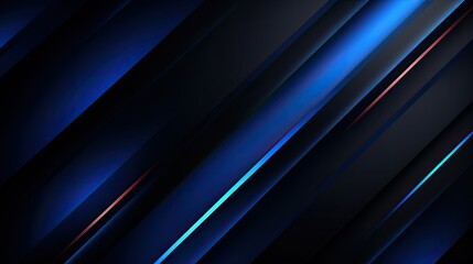 Obraz premium Abstract blue and black diagonal lines create a modern, sleek background design.