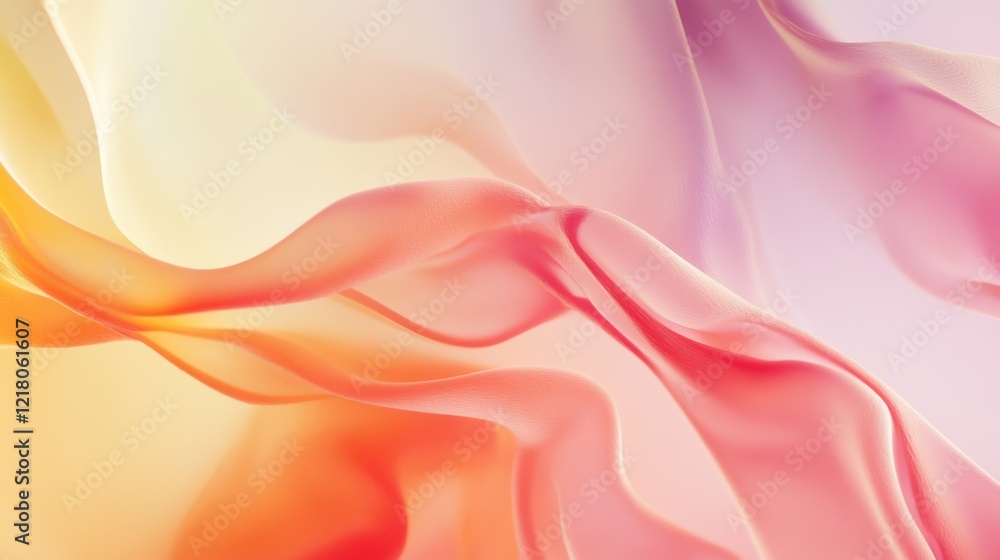 Fototapete close-up of an abstract background with fluid, organic shapes and subtle textures, blending soft and