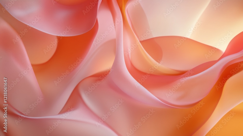 Leinwandbilder close-up of an abstract background with fluid, organic shapes and subtle textures, blending soft and