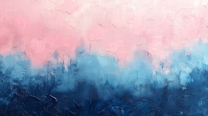 Abstract Pink And Blue Impasto Painting Texture