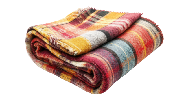 Plain blanket on transparent background