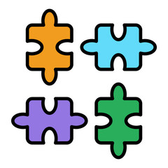 Obraz premium Jigsaw Icon