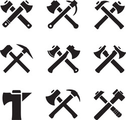 isolated axe icon Vector, axe Silhouette,axe icon set, black axe symbol for logo,web color  Vector illustration, Vector Graphic, EPS 10 