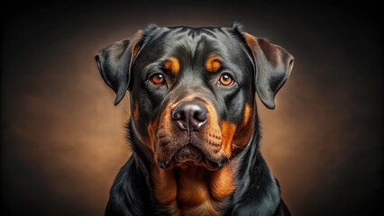 Rottweiler Dog Portrait Photography, Majestic Rottweiler, Powerful Rottweiler Image, Stunning Rottweiler Photo, Brown Rottweiler Pictures