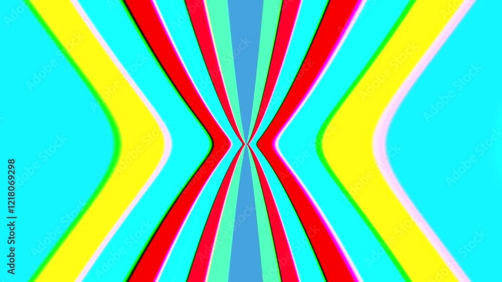 Poster blurry multi colored and distorted vertical lines animation