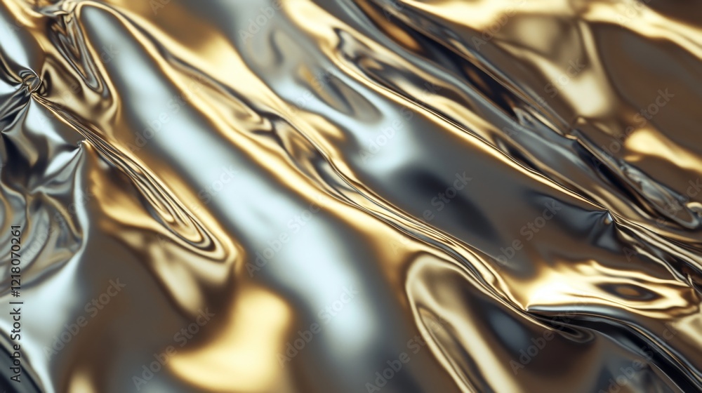 Fototapete high-definition shot of an abstract background featuring a blend of metallic and matte textures, wit