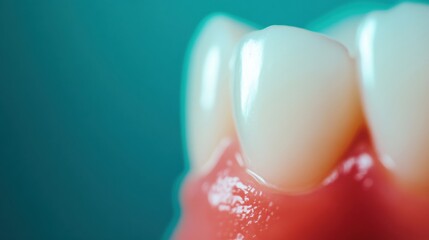 Detailed close up of gums and teeth highlighting the importance of oral hygiene and healthy dental practices for overall well-being