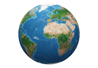 Fototapeta premium A globe of the earth with the continents of Africa and South America AI Generated