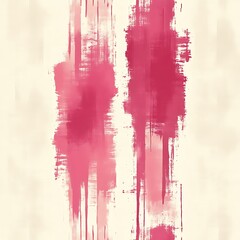 Abstract pink brush strokes on beige background.