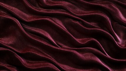 Obraz premium Burgundy Silk Fabric Texture: Luxurious Draped Waves