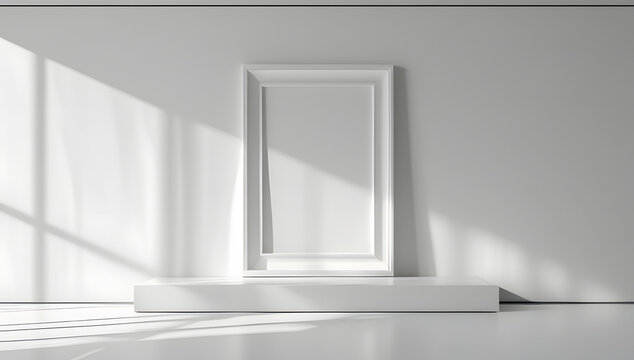 picture frame mounted on the wall mock up design copy space home interior