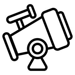 Telescope glyph icon