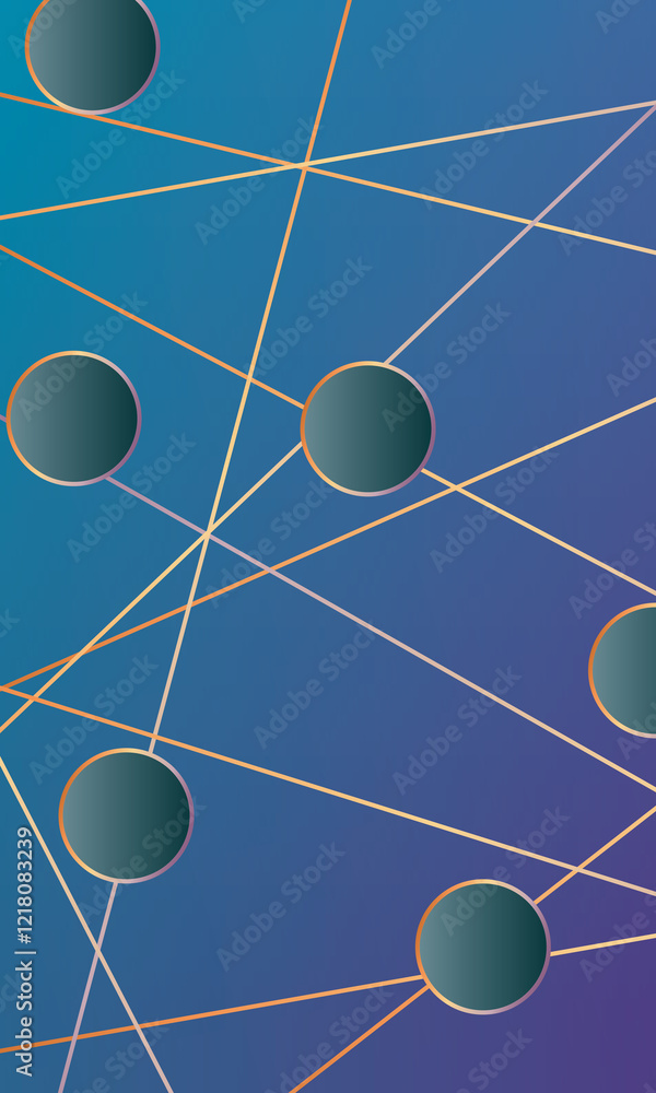 Poster ПAbstract colorful line and circle patterns. Vector abstract graphic design banner background template.ечать
