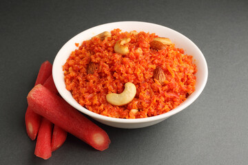 Carrot Halwa,as gajar ka halwa indian sweet made with grrated carrots ,milk,sugar,and ghee   