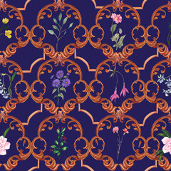 Beautiful seamless pattern with floral background.