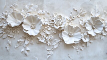 Beautiful floral wall art with intricate details and warm colors enhancing interior decor