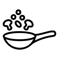 stir fry Line Icon