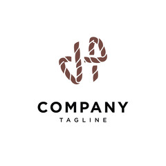 Letter H Rope Logo Icon Vector