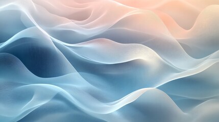 Obraz premium Abstract Blue and White Wavy Fabric Texture