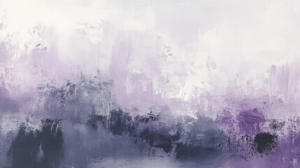 Obraz premium Abstract Lavender And Grey Impasto Painting