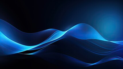 Abstract blue waves create a serene and modern visual effect.