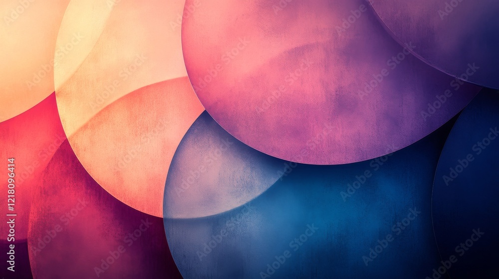 Poster abstract colorful overlapping circles design