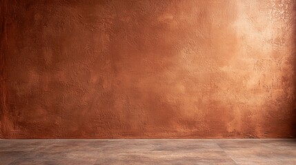 Textured copper wall with stone floor background
