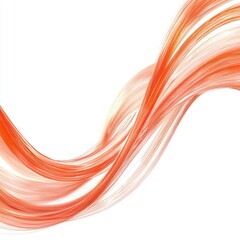 Abstract orange wave, flowing design, white background, dynamic movement, website banner