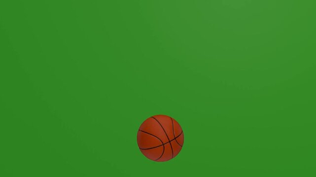 3d basketball with green screen