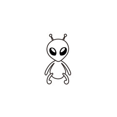 baby alien vector icon