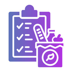 Obraz premium groceries Gradient icon