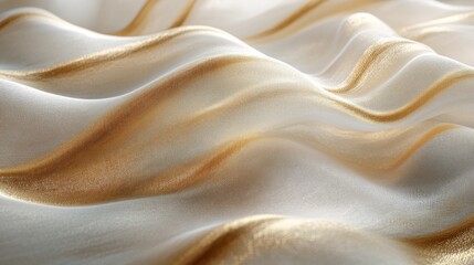 Fototapeta premium Elegant Draped Fabric with Gold Accents