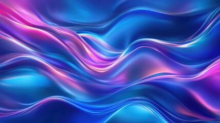 Vibrant blue abstract fractal pattern illustrating cosmic energy and movement in a deep, luminous environment