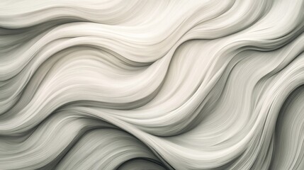 Abstract Swirling Waves of Creamy White Hues