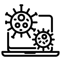 Obraz premium Virus glyph icon