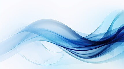 Fototapeta premium Abstract blue waves creating a smooth, flowing visual effect.