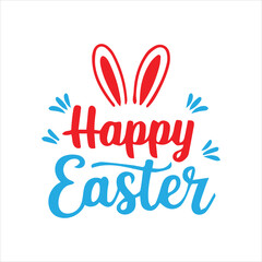Happy Easter, vector symbols, logo, badges and lettering design