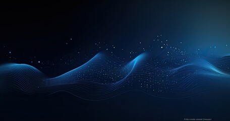 Naklejka premium Abstract digital waves in blue tones, suggesting technology and data flow.