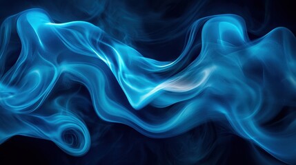 Obraz premium Bright blue neon triangle illuminated against a dark background creates a striking visual effect in a modern space