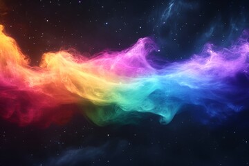 Obraz premium Cosmic Nebula with Stars and Gas Clouds in a Deep Space Fantasy