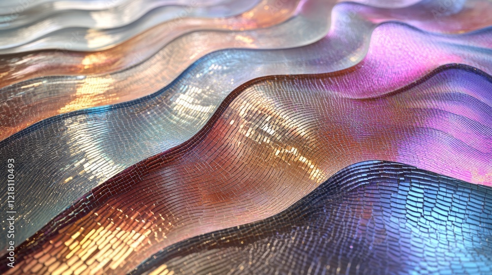 Poster abstract mosaic wave pattern design