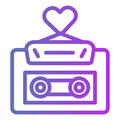 cassette Gradient icon
