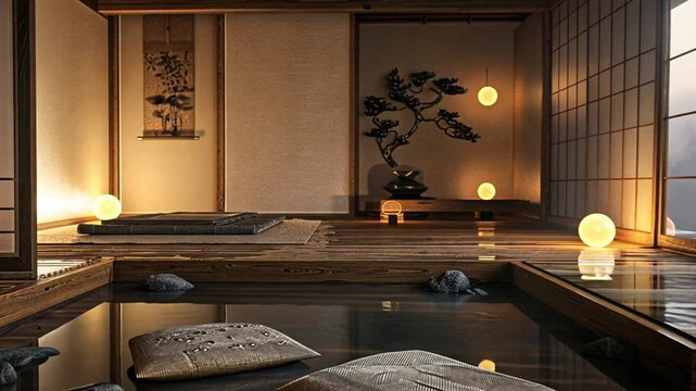 Japanese Zen interior design Videos 4K