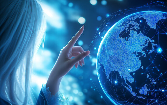 globe, technology, internet, map, earth, network, digital, computer, AI, connection, web, planet, data, software, binary, information,  science, global, world, hand, business